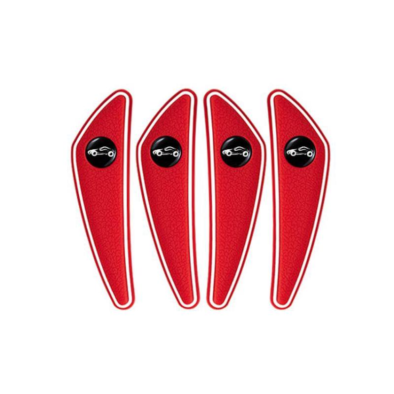 4pcs /Set Car Door Corner Anti-scratch Rearview Mirror Protectors, Color: Red