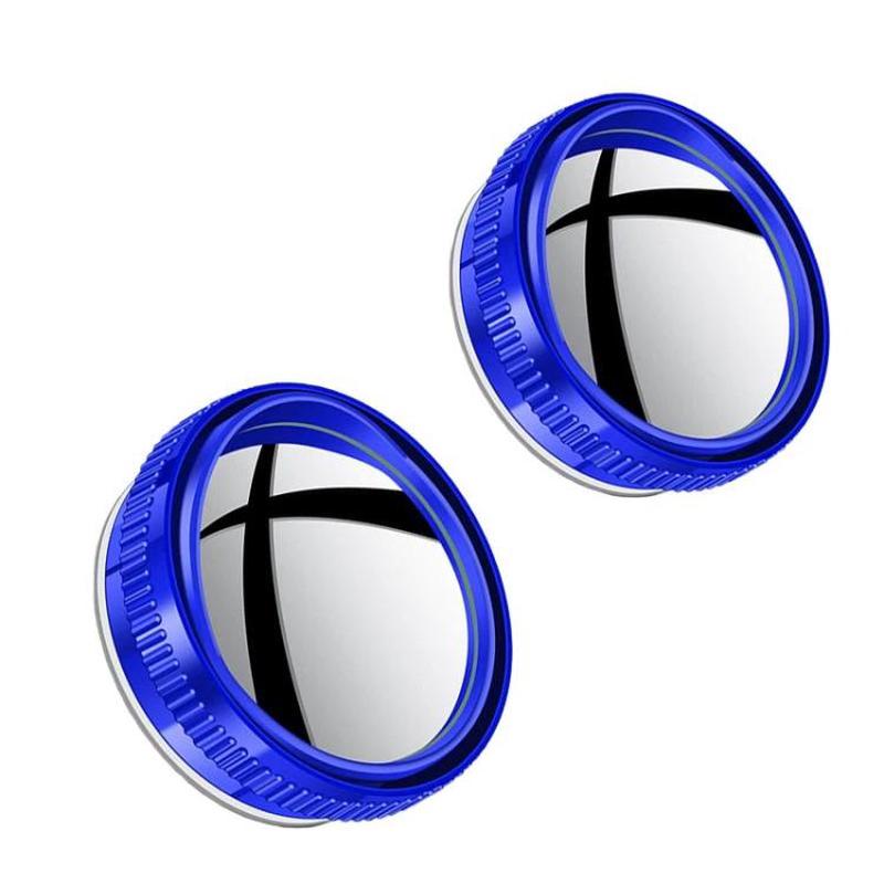 Car Suction Cup Type Wide-angle Reversing Mirror With Rain Guard, Color: Blue