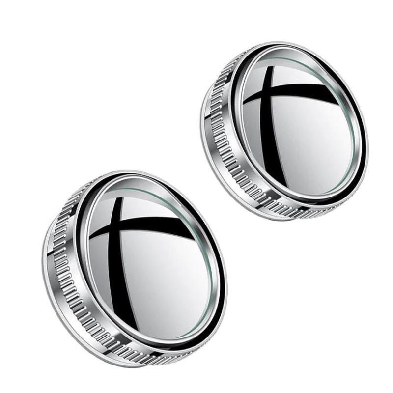 Car Suction Cup Type Wide-angle Reversing Mirror With Rain Guard, Color: Silver