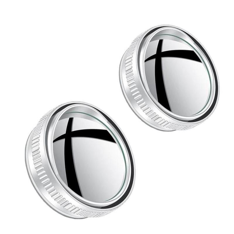 Car Suction Cup Type Wide-angle Reversing Mirror With Rain Guard, Color: White