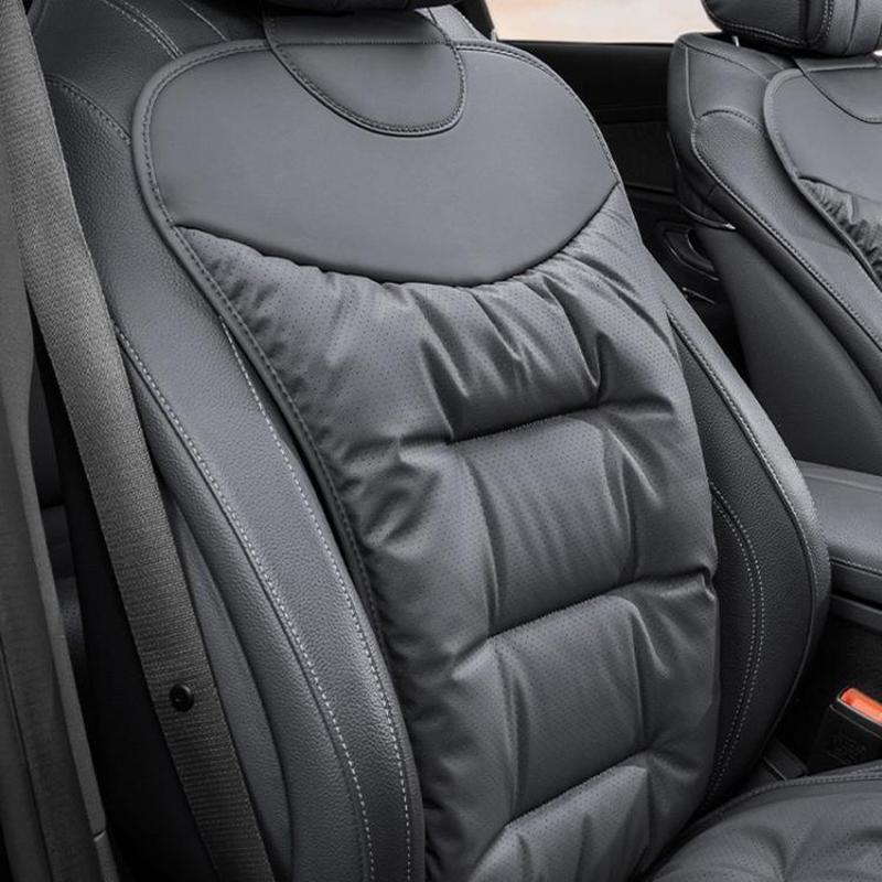Car Seat Cushion Thickened Non-Slip Front Rear Seat Cushions, Spec: Perforated Back Cushion Black
