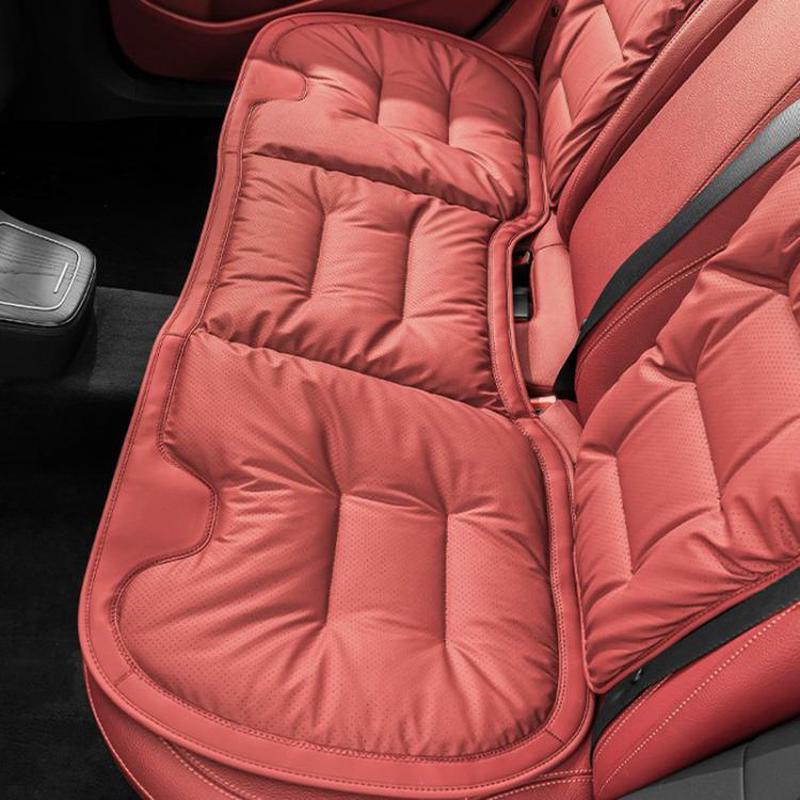 Car Seat Cushion Thickened Non-Slip Front Rear Seat Cushions, Spec: Perforated Rear Seat Cushion Red