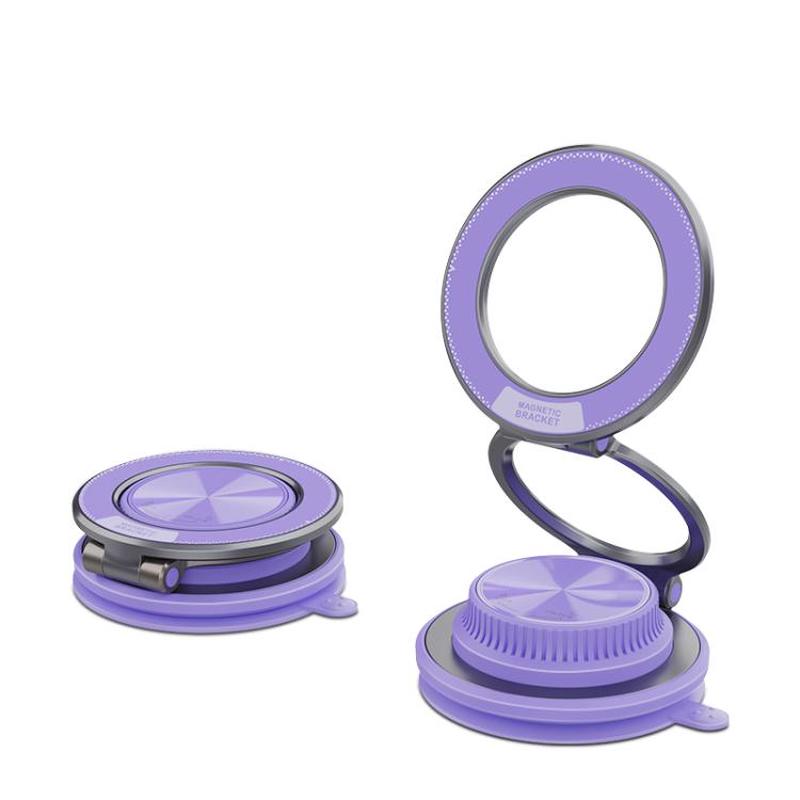 M11 Magnetic Mount Suction Cup Stand Navigation Foldable Car Dashboard Phone Holder(Purple)