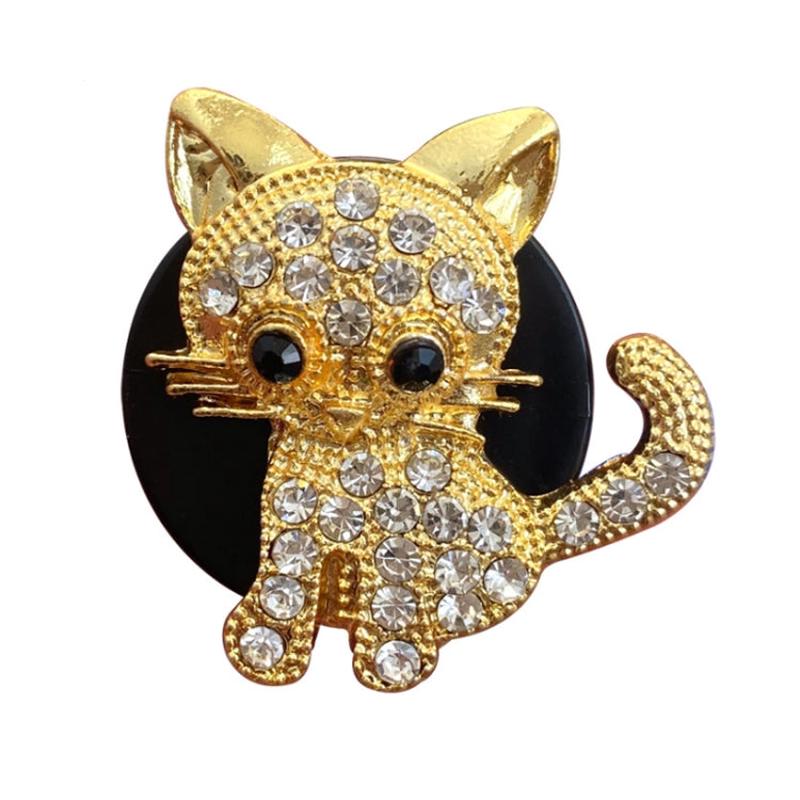 Retro Cute Kitten Car Air Vent Aromatherapy Ornaments(Gold)