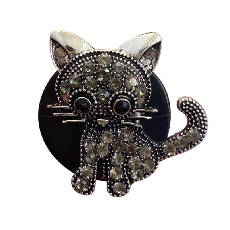 Retro Cute Kitten Car Air Vent Aromatherapy Ornaments(Grey)