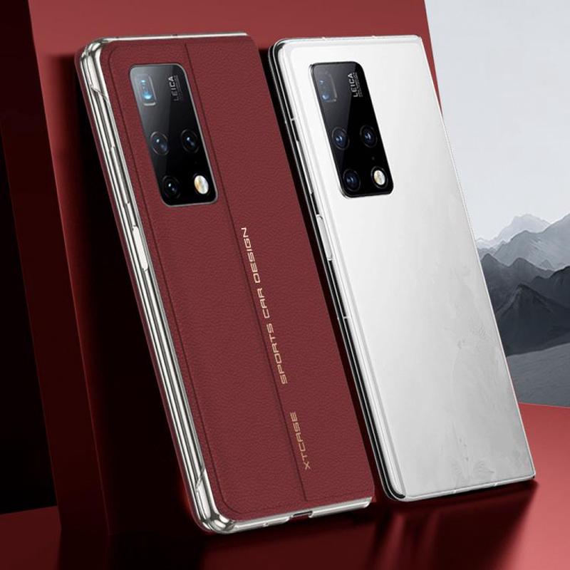 For Huawei Mate X2 GKK Master Edition Flip Smart Window Phone Case(Red)