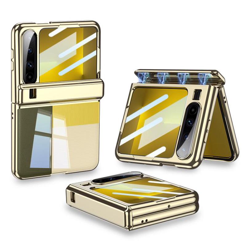 For Huawei Pura X GKK Folding Magnetic Hinge Phantom Phone Case(Champagne Gold)