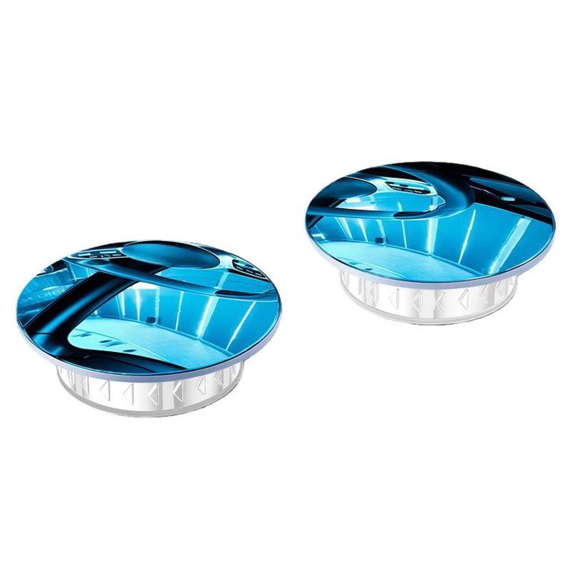 360 Degree Adjustable Frameless Suction Cup High-Definition Small Round Mirror(White)