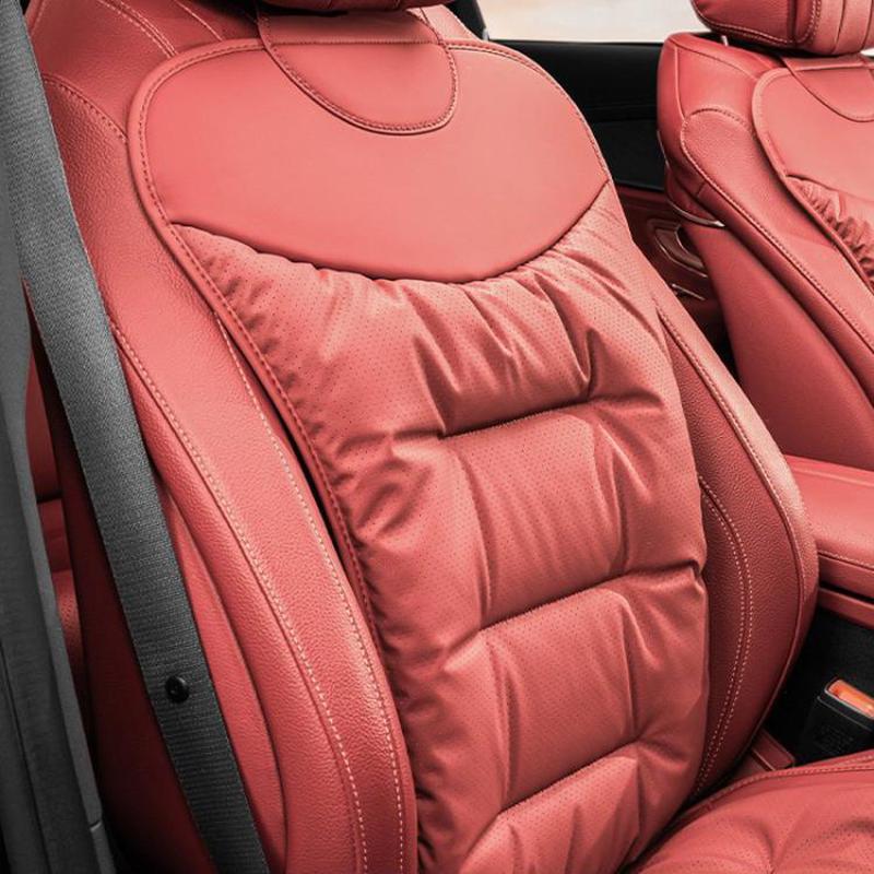 Car Seat Cushion Thickened Non-Slip Front Rear Seat Cushions, Spec: Perforated Back Cushion Red
