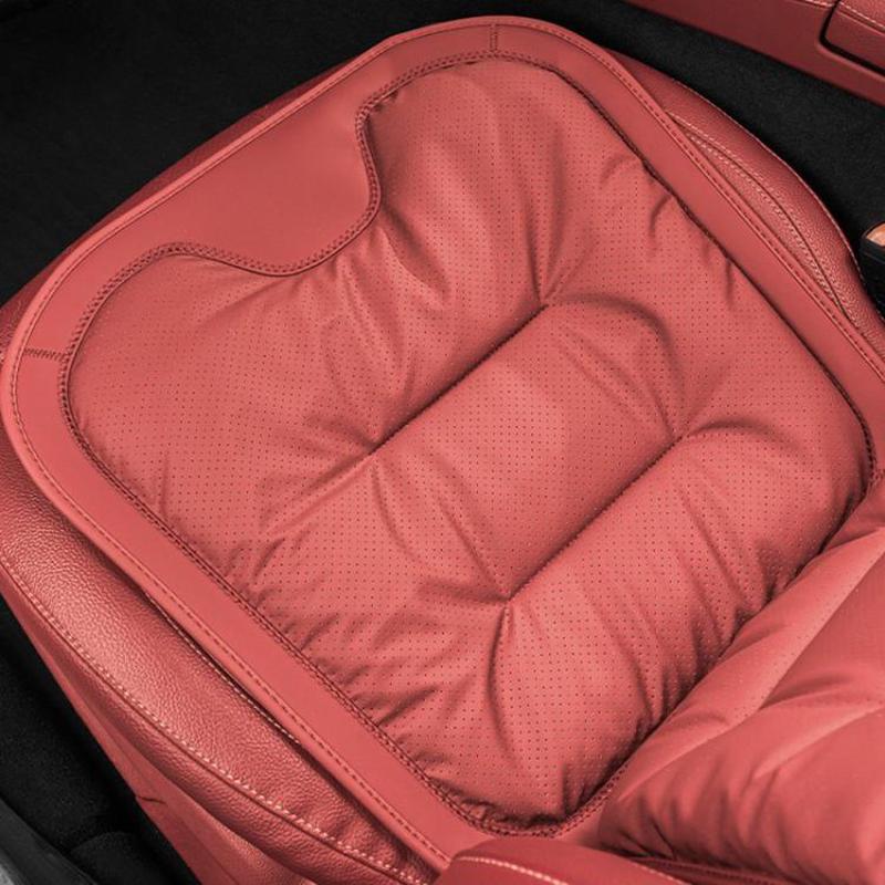 Car Seat Cushion Thickened Non-Slip Front Rear Seat Cushions, Spec: Perforated Front Seat Cushion Red