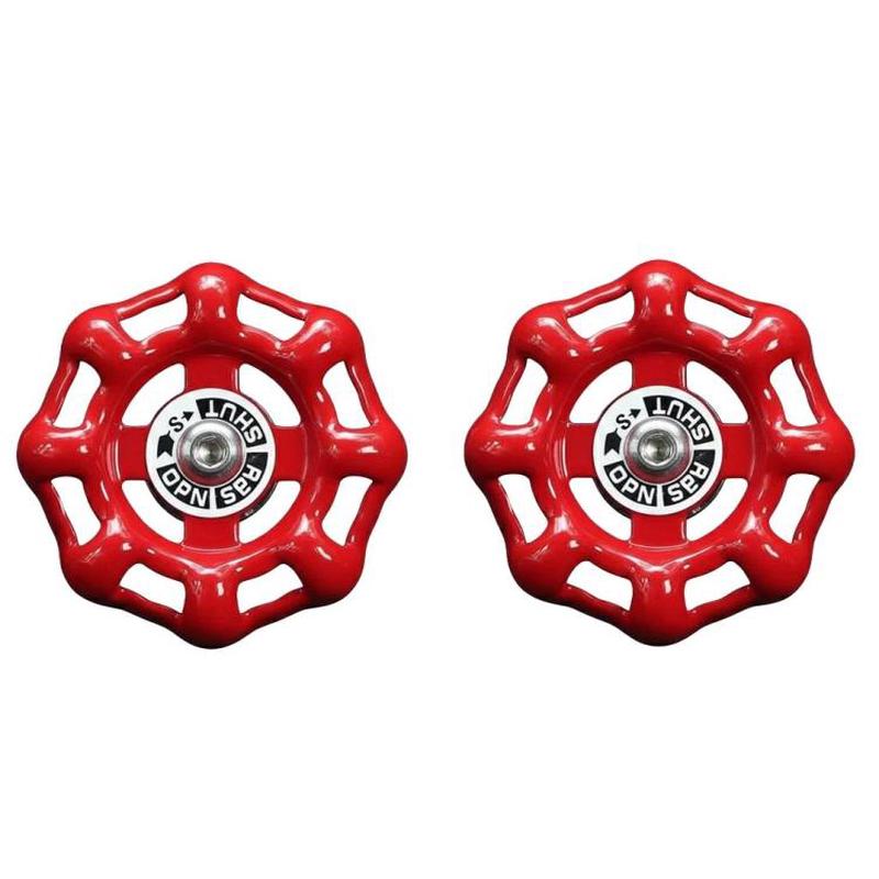 AK-52 2pcs Car Central Control Knob Sticker One-Click Start Interior Decoration Sticker(Red)