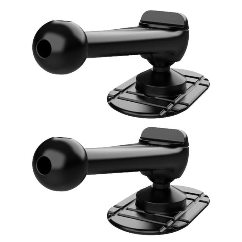2pcs Car Adhesive Snail-Shaped Phone Mount Base 360-Degree Rotatable Mount Base(Black)