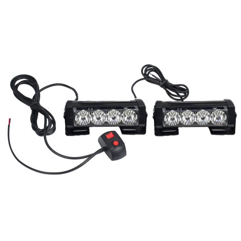 Car Modification High-brightness Flashing Warning Lights, Specification: One For Two 4 Light(Yellow)