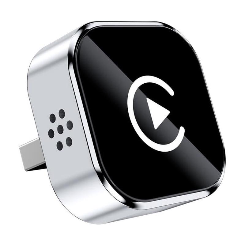 Q1A 2 In 1 Wireless Carplay/AndroidAuto Box Smart Portable In-Car Connectivity Box, Spec: Silver White Lable