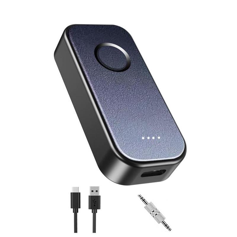 5.4 Bluetooth Receiver / Transmitter 2 In 1 AUX Car Bluetooth With Battery Level Display, Style: Straight