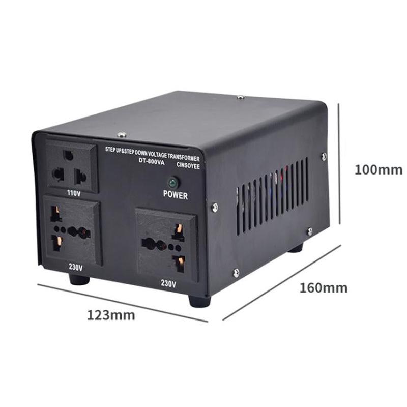 DT-800VA Toroidal Power Transformer Portable Household Power Converter US Plug