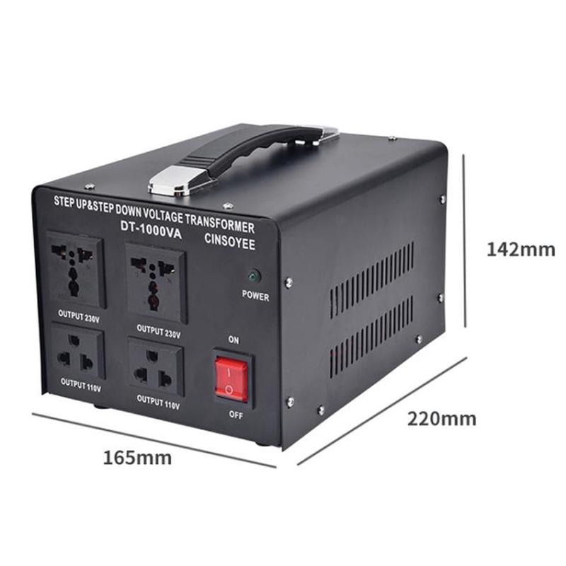 DT-1000VA Toroidal Power Transformer Portable Household Power Converter US Plug