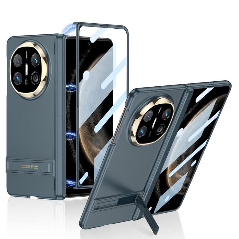 For Huawei Mate X6 GKK Integrated Magnetic Triumph Ultra-thin Phone Case with Holder(Green)