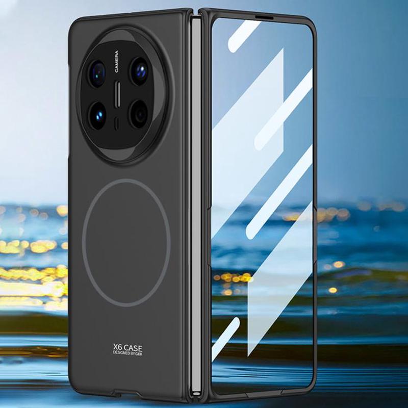 For Huawei Mate X6 GKK Integrated Ultra-thin Full Coverage Magnetic Thin Ring Phone Case(Black)