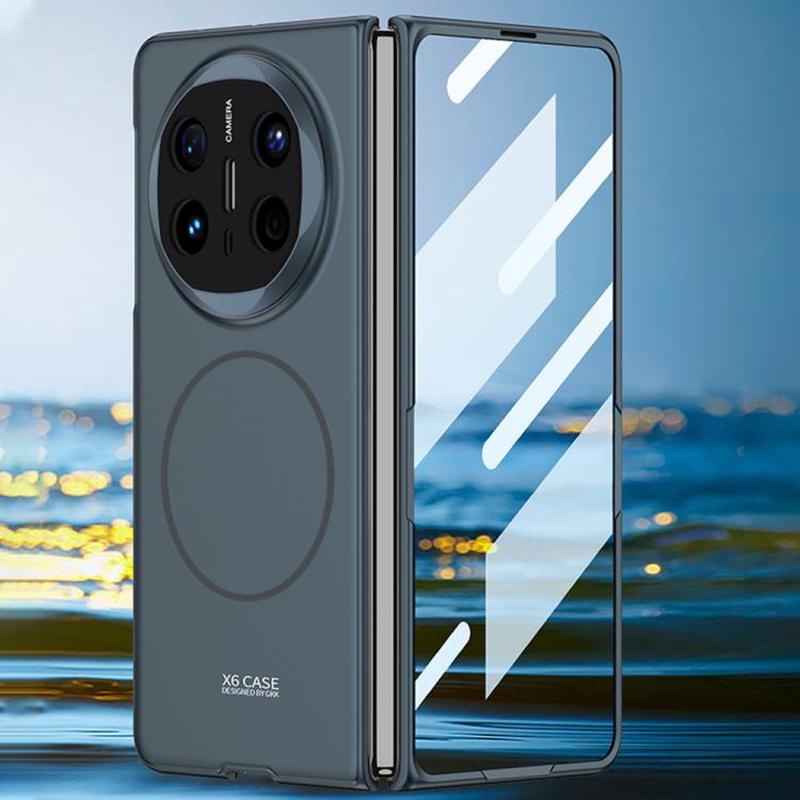 For Huawei Mate X6 GKK Integrated Ultra-thin Full Coverage Magnetic Thin Ring Phone Case(Blue)