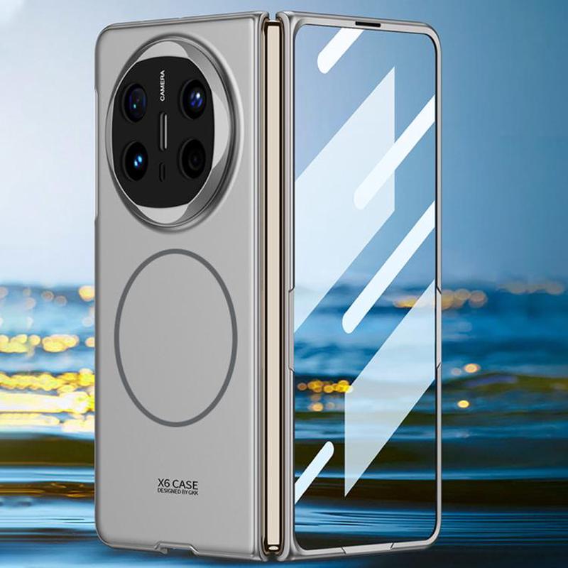 For Huawei Mate X6 GKK Integrated Ultra-thin Full Coverage Magnetic Thin Ring Phone Case(Grey)