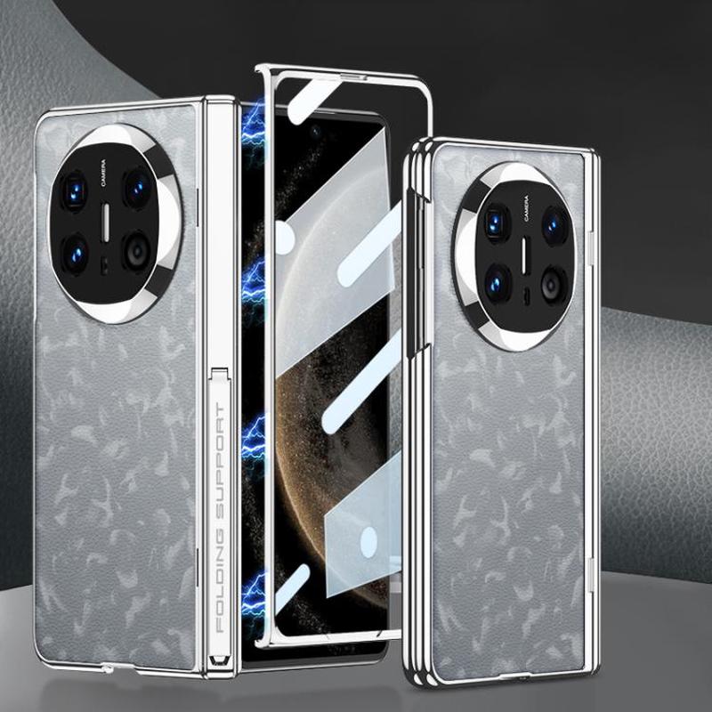 For Huawei Mate X6 GKK Integrated Magnetic Fold Hinge Phantom Leather Nebula Phone Case(Grey)