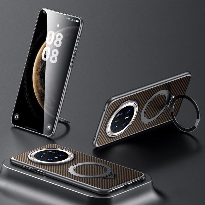 For Huawei Mate 70 Pro / Mate 70 Pro+ SULADA Kevlar Texture MagSafe Magnetic Holder Phone Case(Brown)