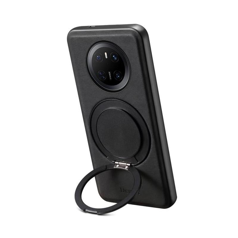 For Huawei Mate 70 Denior A14 Skin Feel Rotating Holder MagSafe Phone Case(Black)