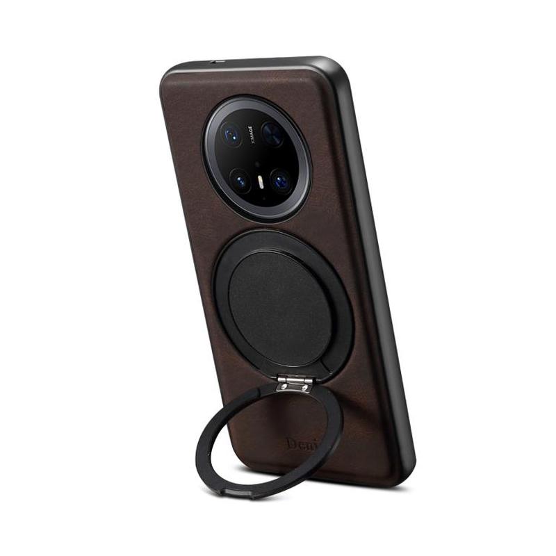 For Huawei Mate 70 Pro / 70 Pro+ Denior A14 Skin Feel Rotating Holder MagSafe Phone Case(Brown)