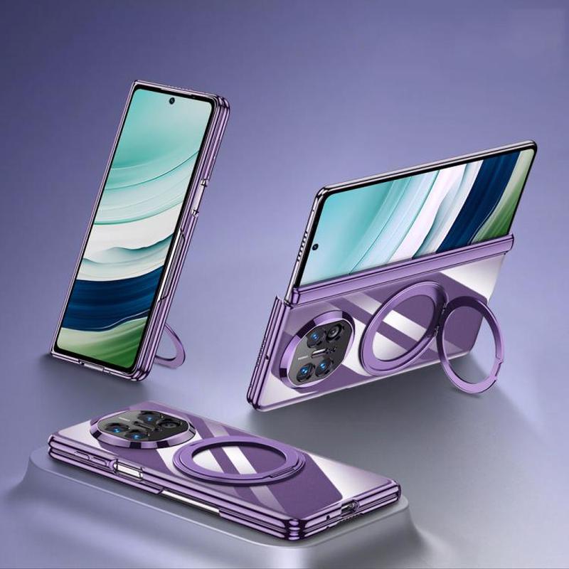 For Huawei Mate X3 / X5 GKK Phantom Magnetic Full Coverage TPU Phone Case with Rotating Stand(Purple)