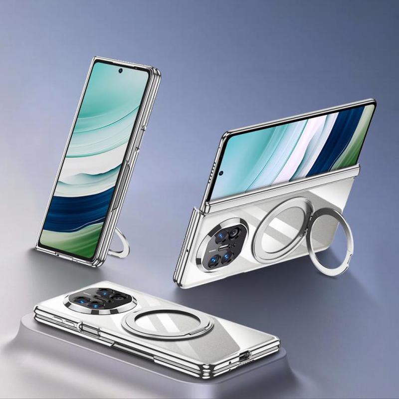For Huawei Mate X3 / X5 GKK Phantom Magnetic Full Coverage TPU Phone Case with Rotating Stand(Silver)