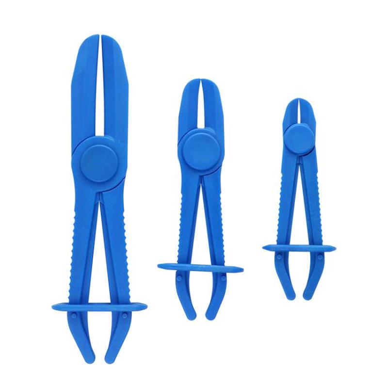 3pcs /Set Auto Repair Plastic Fuel Pipe Cutoff Pliers, Color: Blue Straight
