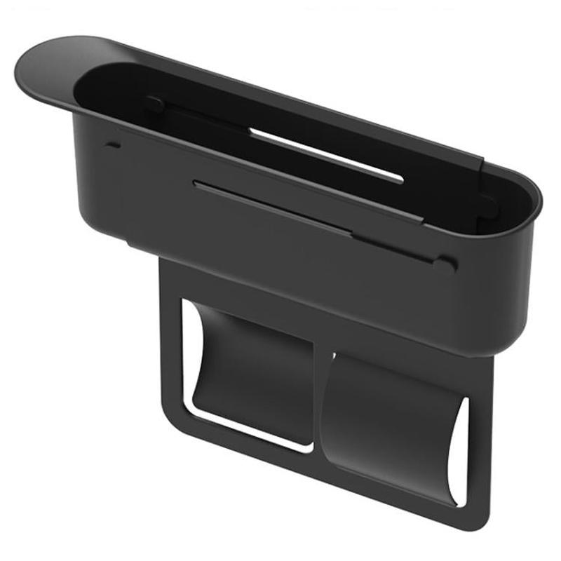 Car Seat Retractable Storage Box Multi-Functional Storage Box In-Car Storage Box(Black)