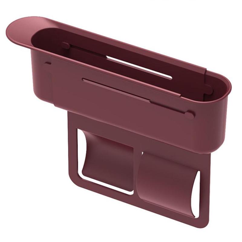 Car Seat Retractable Storage Box Multi-Functional Storage Box In-Car Storage Box(Red)