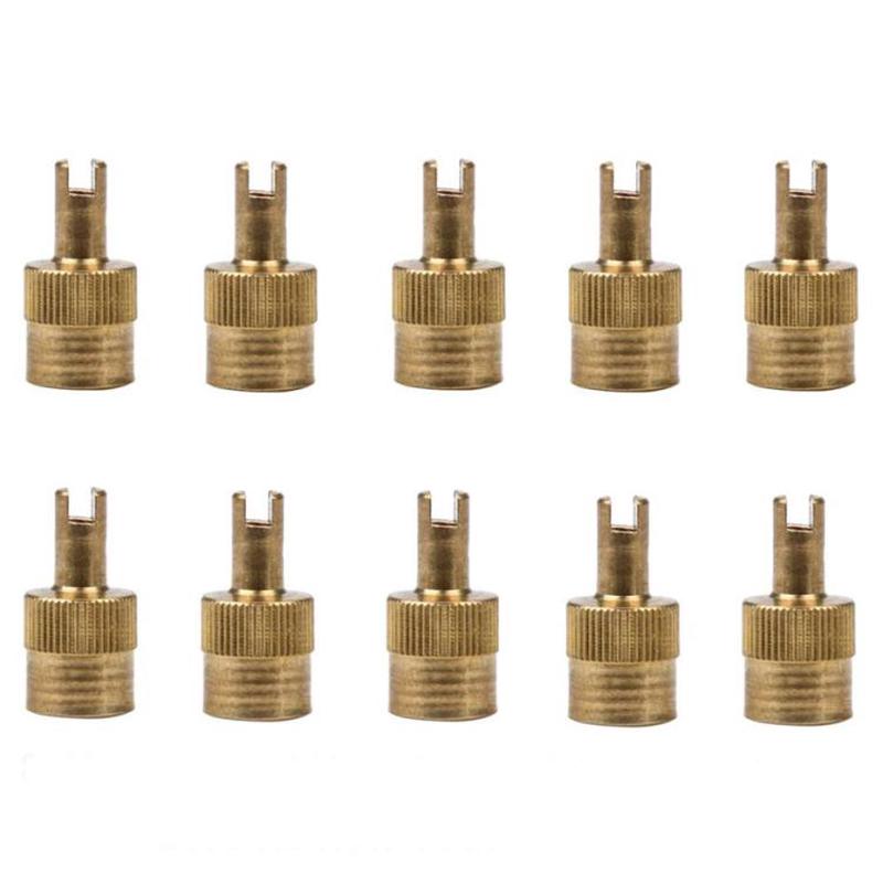 10pcs Car Tire Tool Cap Inflatable Valve(Copper)