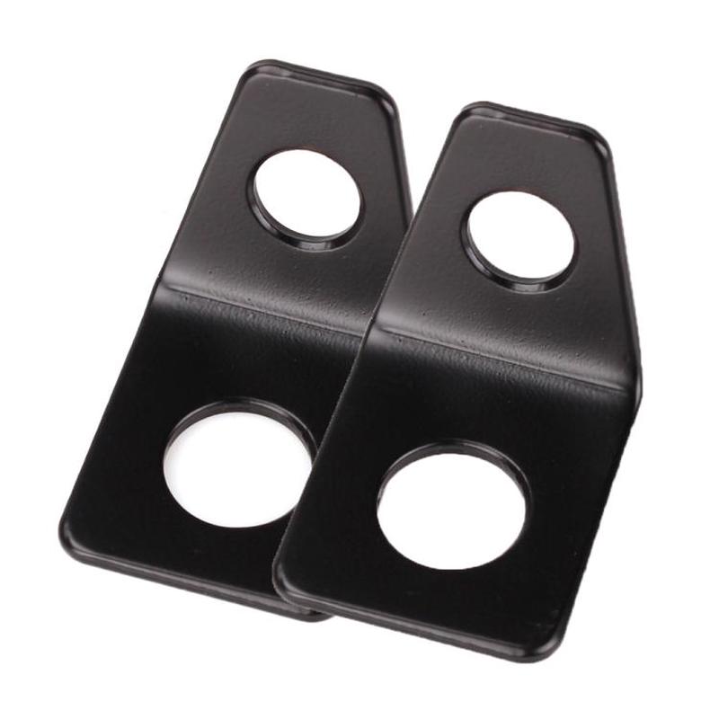 2pcs L-shaped Seat Belt Anchor For Automotive Modification(Black)