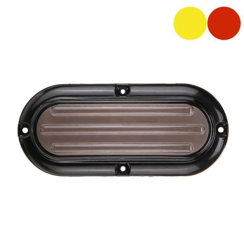 Truck Trailer Dual-Color Flashing 74 LED Taillights Brake Lights(Red Yellow)