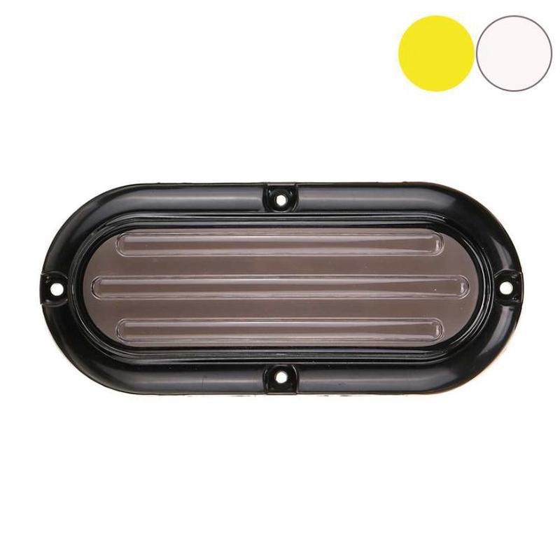 Truck Trailer Dual-Color Flashing 74 LED Taillights Brake Lights(White Yellow)