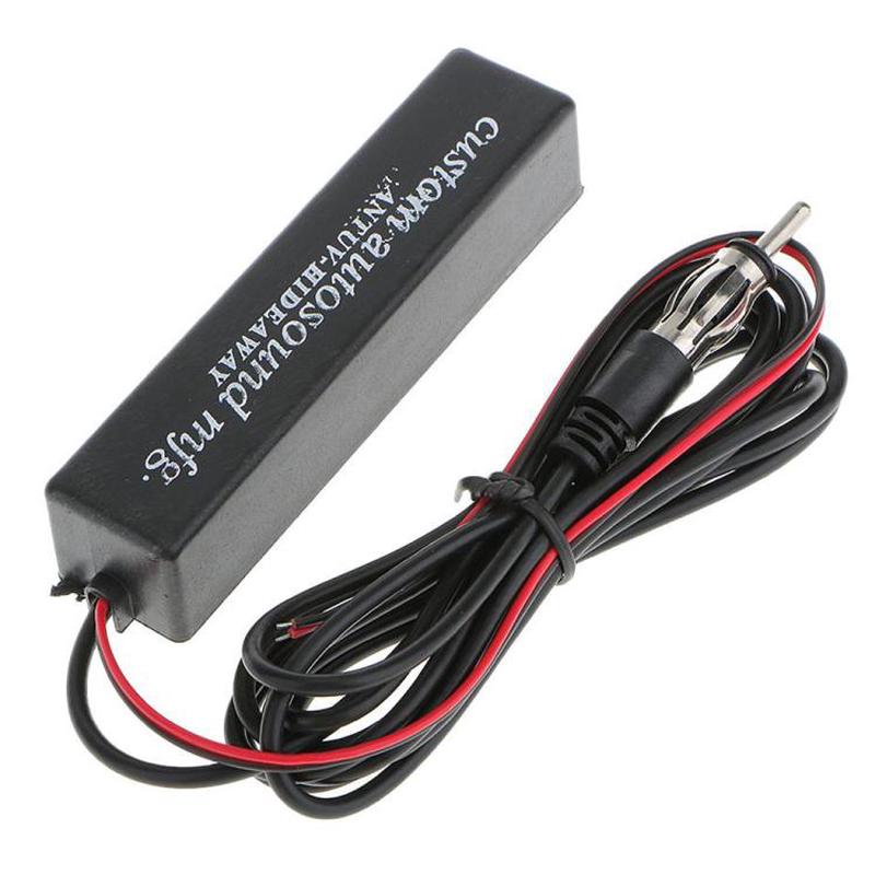 12V Car Universal Hidden AM / FM Radio Amplified Antenna(Black)