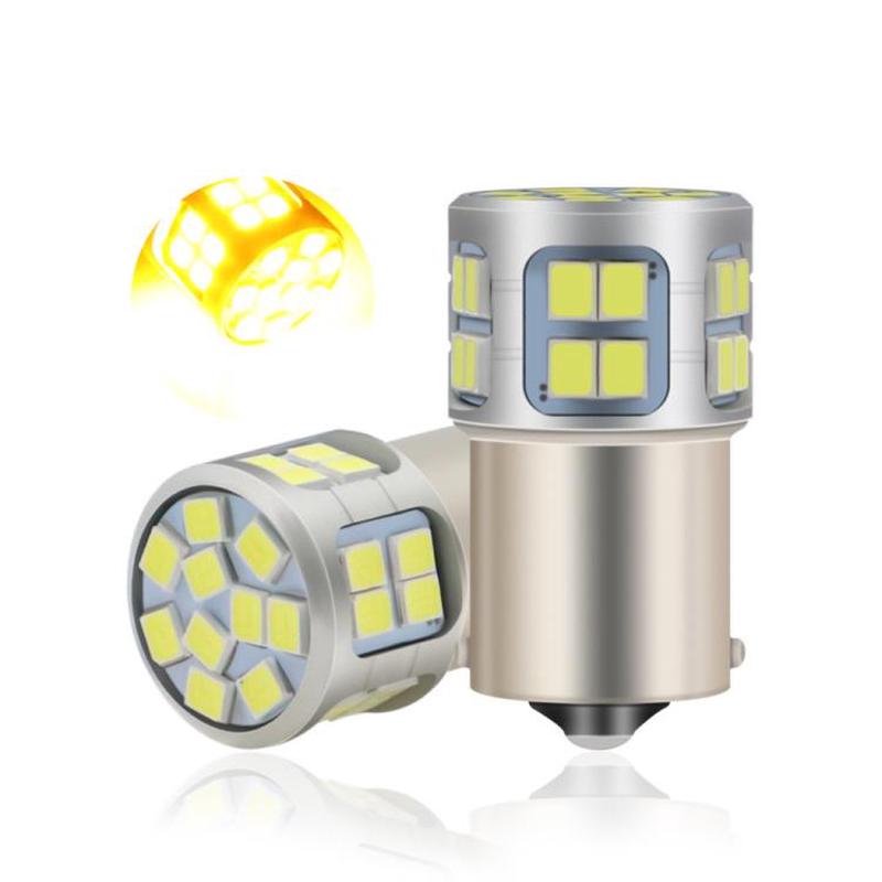 1pair Automotive 30-LED Wick 12V-80V Turn/Daytime Running/Taillight, Specification: 1156 Straight Pin(Yellow Light)