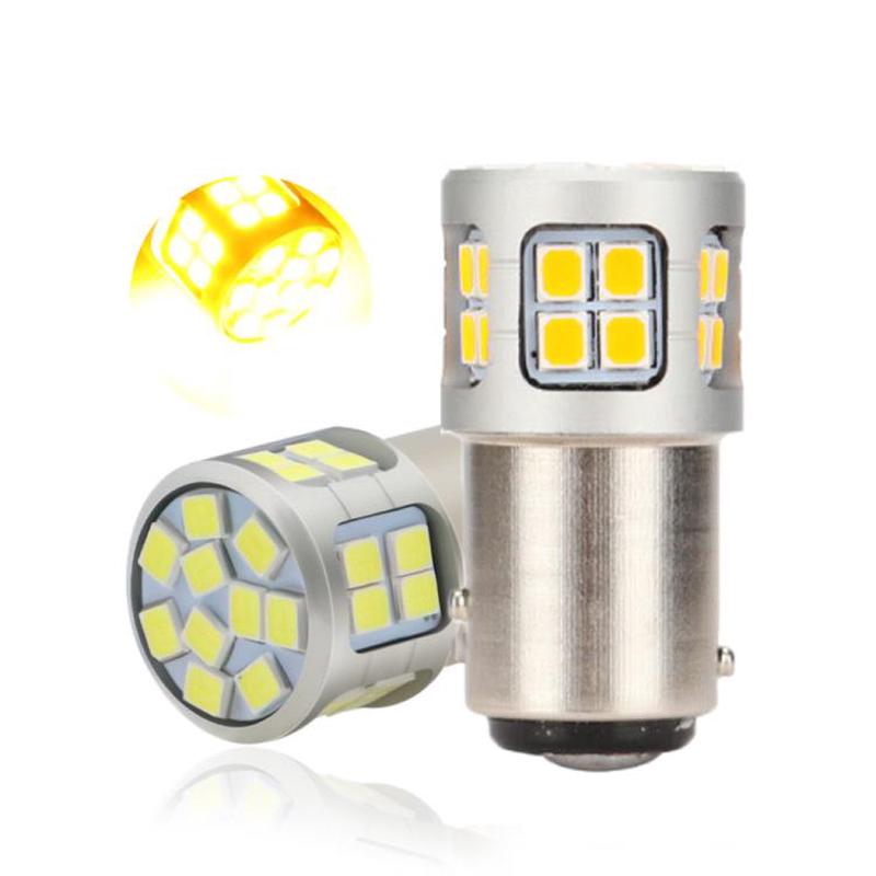 1pair Automotive 30-LED Wick 12V-80V Turn/Daytime Running/Taillight, Specification: 1157(Yellow Light)