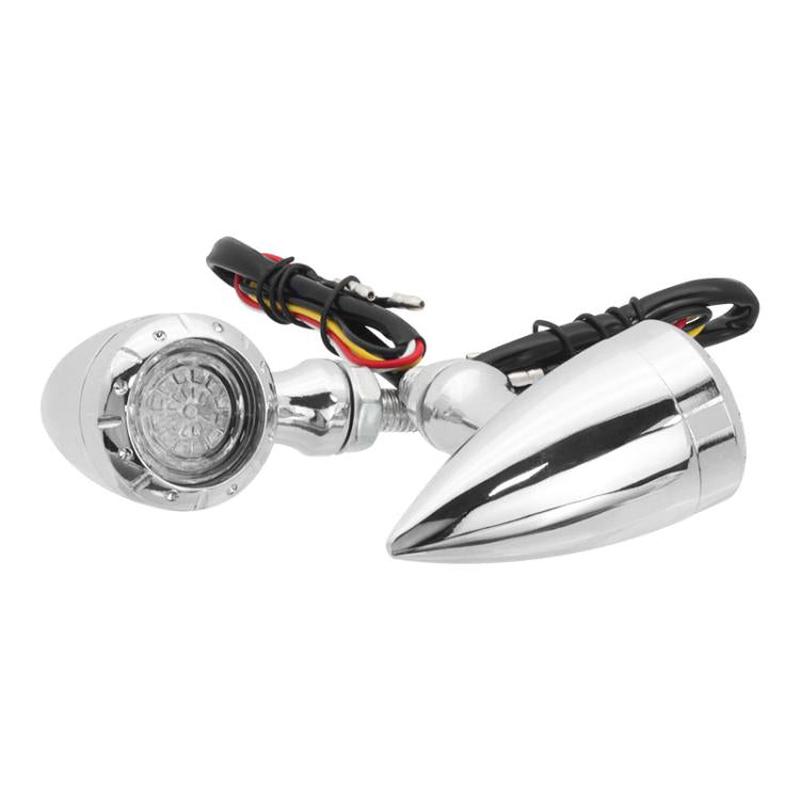 2pcs Motorcycle Retrofit LED Turn Signal Lights(Electroplating)