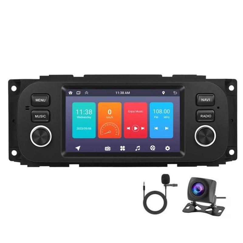 5 Inch Landscape Android Car Player Car Central Control All-In-One Unit, Style: Standard+12 Lights Camera+Mic(2+64G)