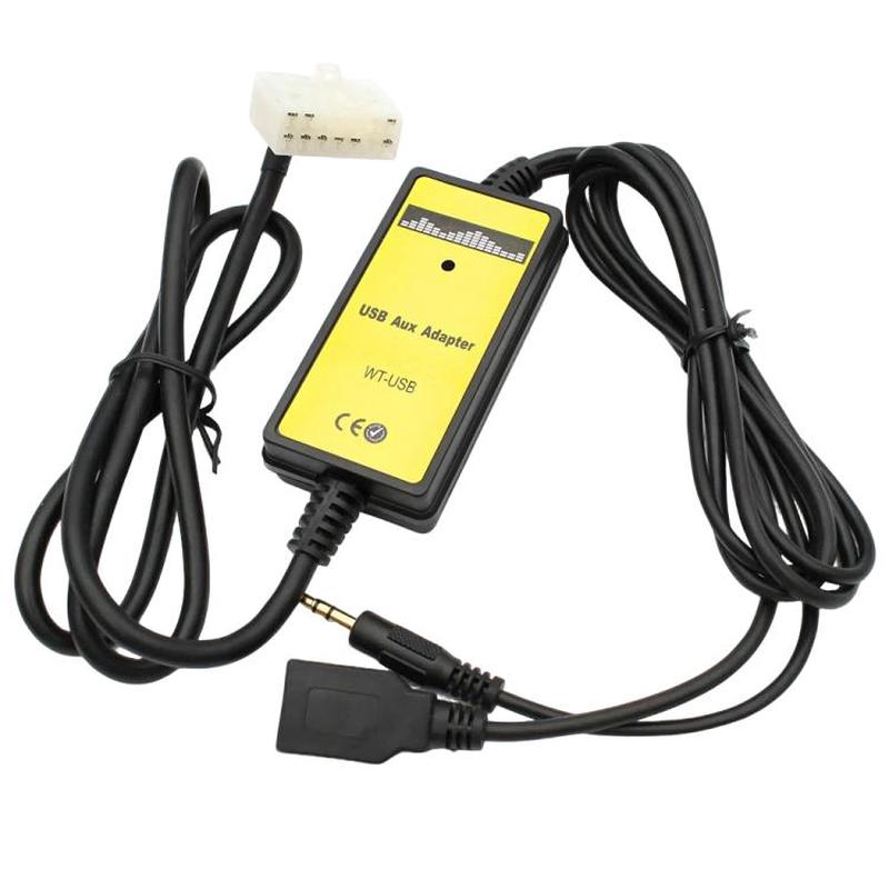 Car Audio 5+7Pin USB AUX Digital Input Adapter CD Changer for Toyota