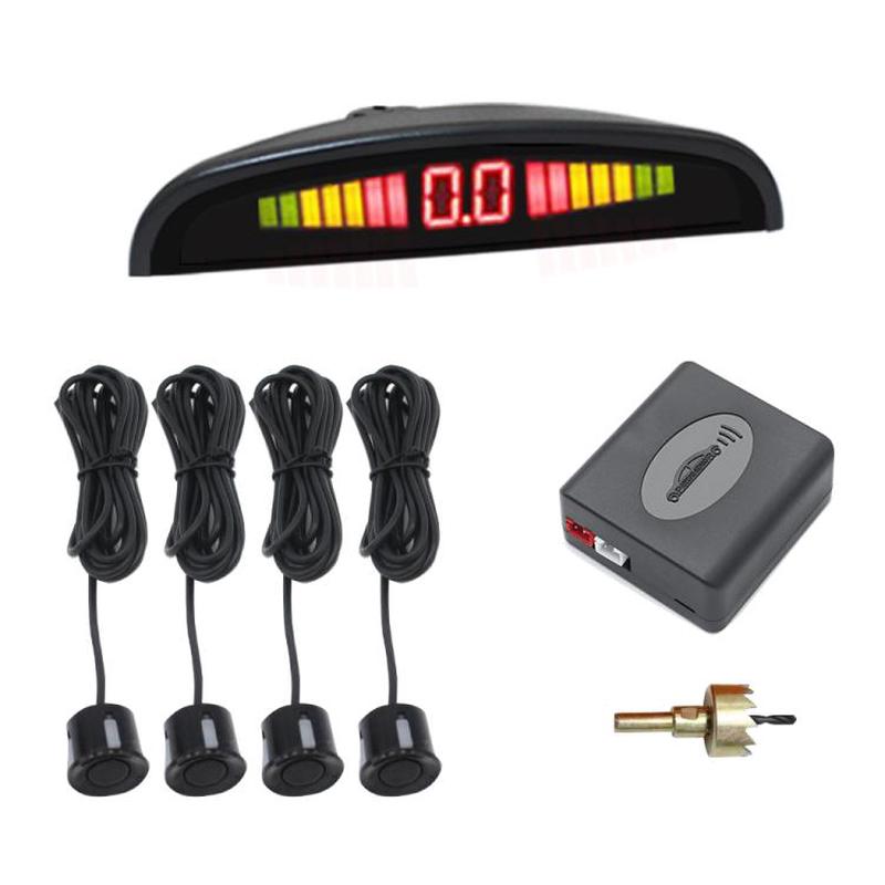 Car Buzzer Parking Sensor System with LCD Display(Black)