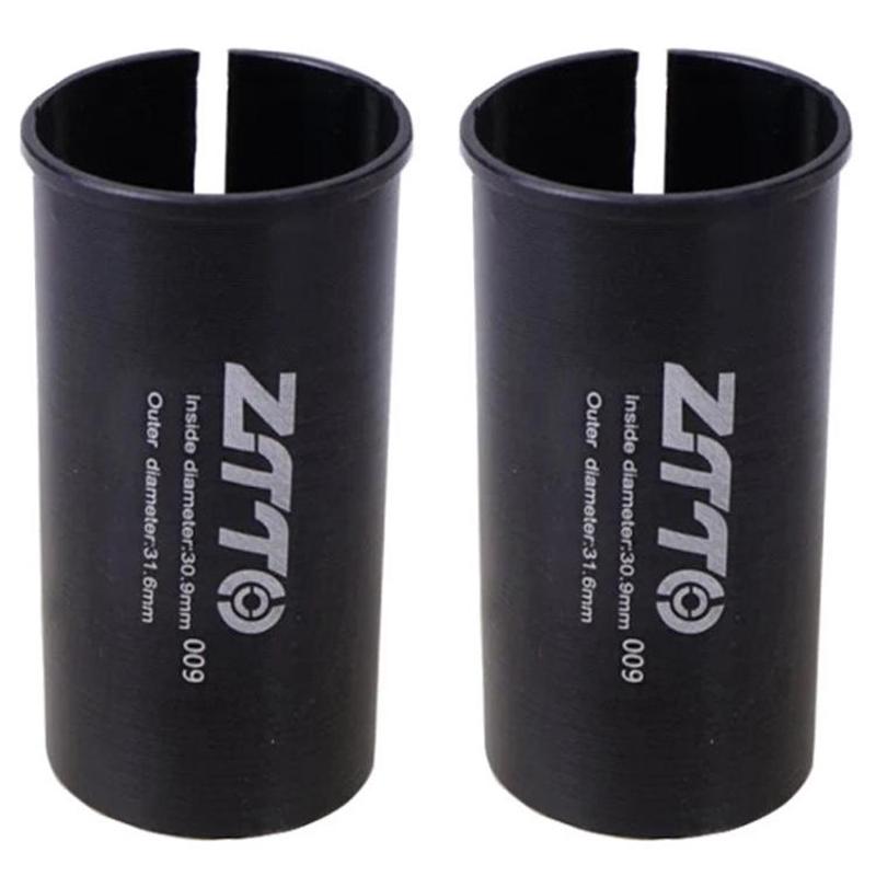 30.9-31.6mm 009 2pcs ZTTO Bicycle Seat Post Conversion Sleeve Reducer Cover(Black)