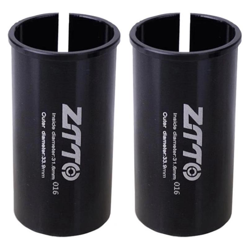 31.6-33.9mm 016 2pcs ZTTO Bicycle Seat Post Conversion Sleeve Reducer Cover(Black)