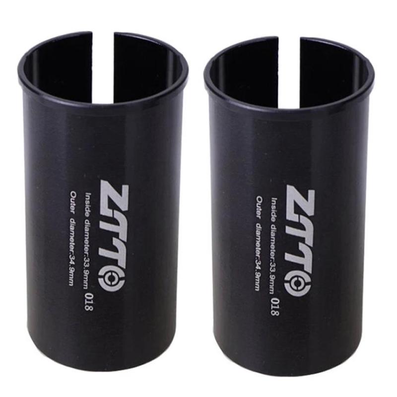 33.9-34.9mm 018 2pcs ZTTO Bicycle Seat Post Conversion Sleeve Reducer Cover(Black)