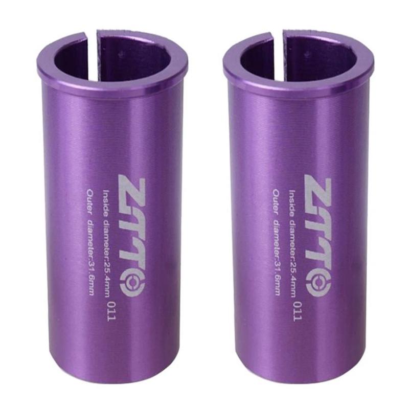 25.4-31.6mm 011 2pcs ZTTO Bicycle Seat Post Conversion Sleeve Reducer Cover(Purple)