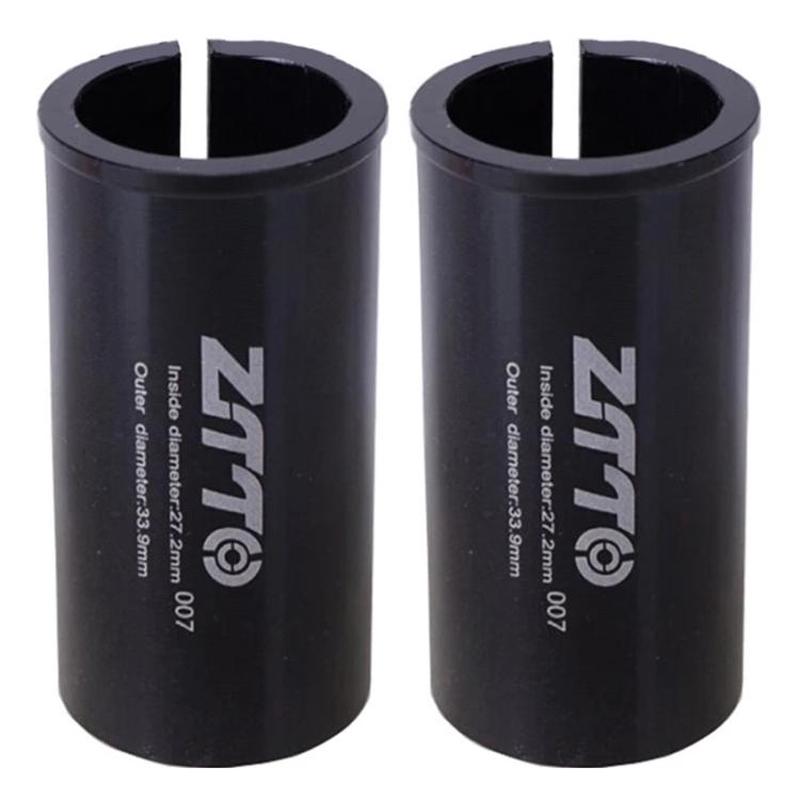 27.2-33.9mm 007 2pcs ZTTO Bicycle Seat Post Conversion Sleeve Reducer Cover(Black)